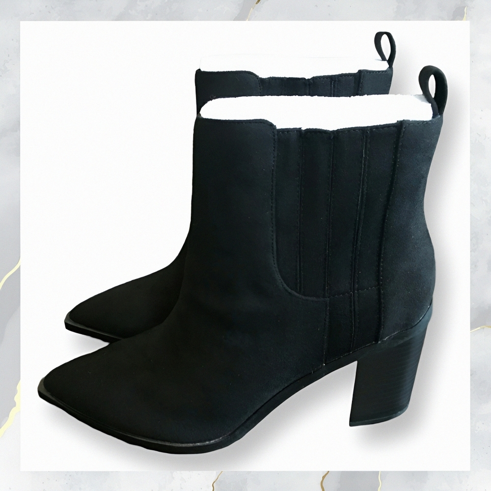 New w/Box! Imily Bela Chunky Heel Suede Ankle Boots WOMEN’S Size 8.5 Shoes